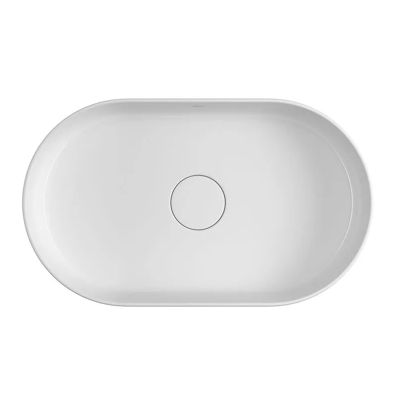 Cuba de Apoio Oval Deca 29,5x50cm Branco Slim