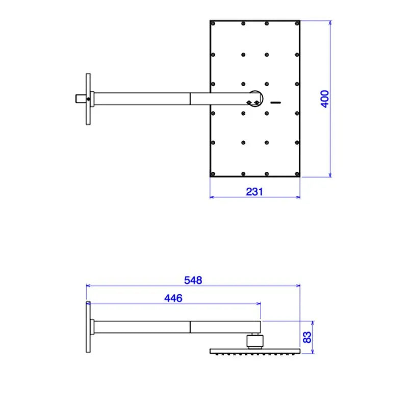 Chuveiro Deca de Parede com Tubo 40cm Unic Cromado