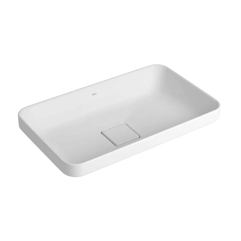 Cuba de Sobrepor Retangular Deca 30x50cm Branco Slim