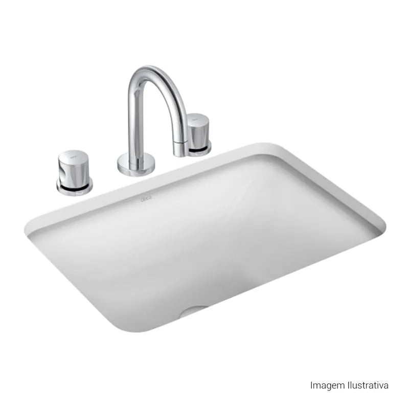 Cuba de Embutir Retangular Deca 35,5x48cm Branco Linha L