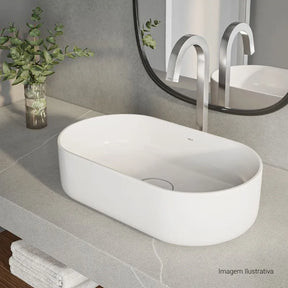 Cuba de Apoio Oval Deca 29,5x50cm Branco Slim