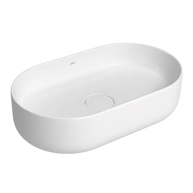 Cuba de Apoio Oval Deca 29,5x50cm Branco Slim